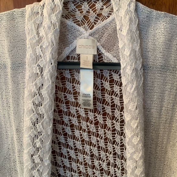 Chico, NEW NEVER WORN, long WHITE sweater cardigan, this is BEAUTIFUL, ELEGANT. - Picture 4 of 8